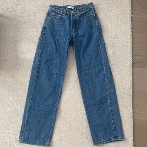 PARKE Wide Leg Barrel Blue Jeans